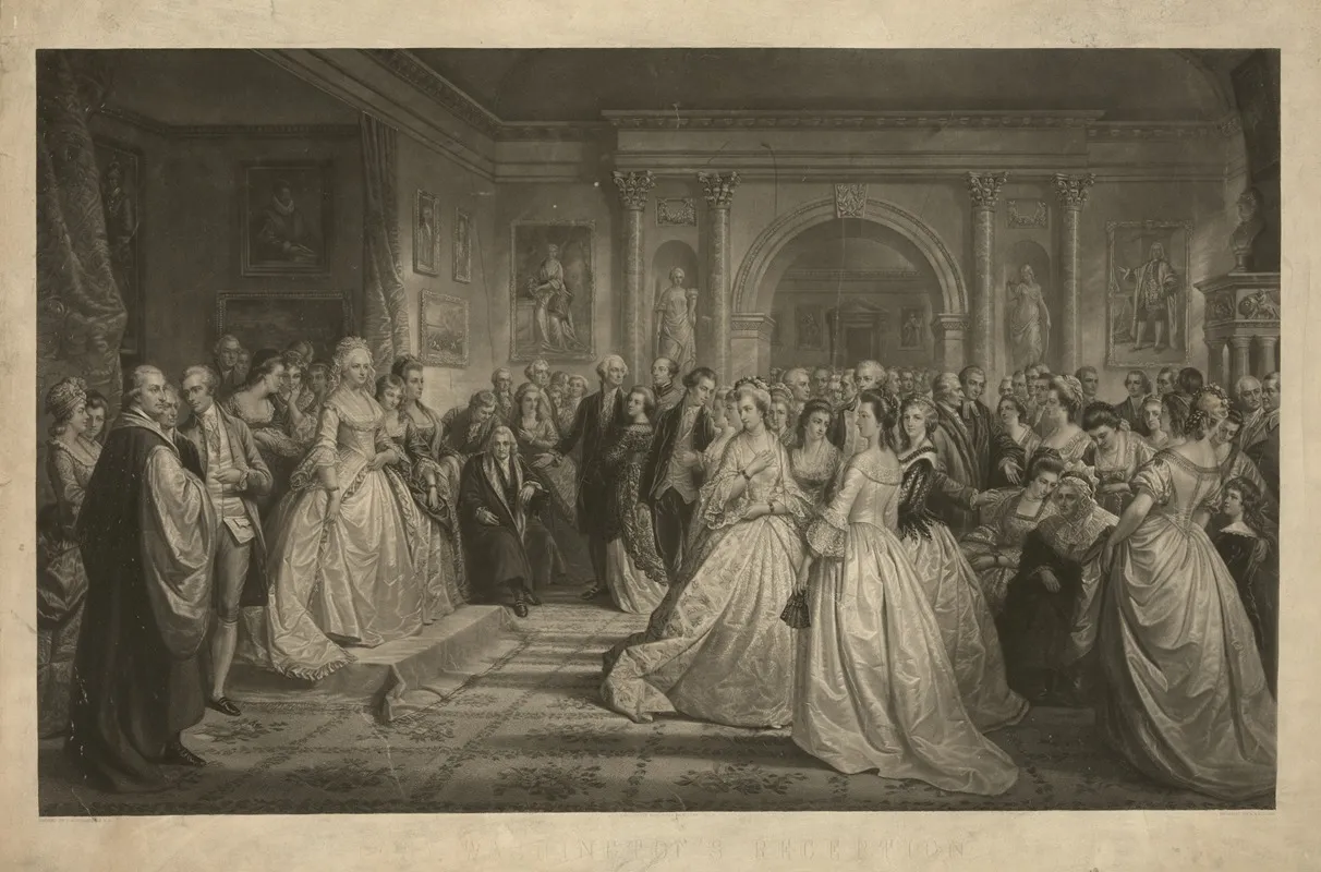 Lady Washingtons Reception Wall Art by Alexander Hay Ritchie - High-Resolution Digital Print