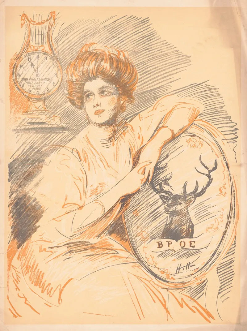 Lady With Crest Wall Art by Hatten - High-Resolution Digital Print