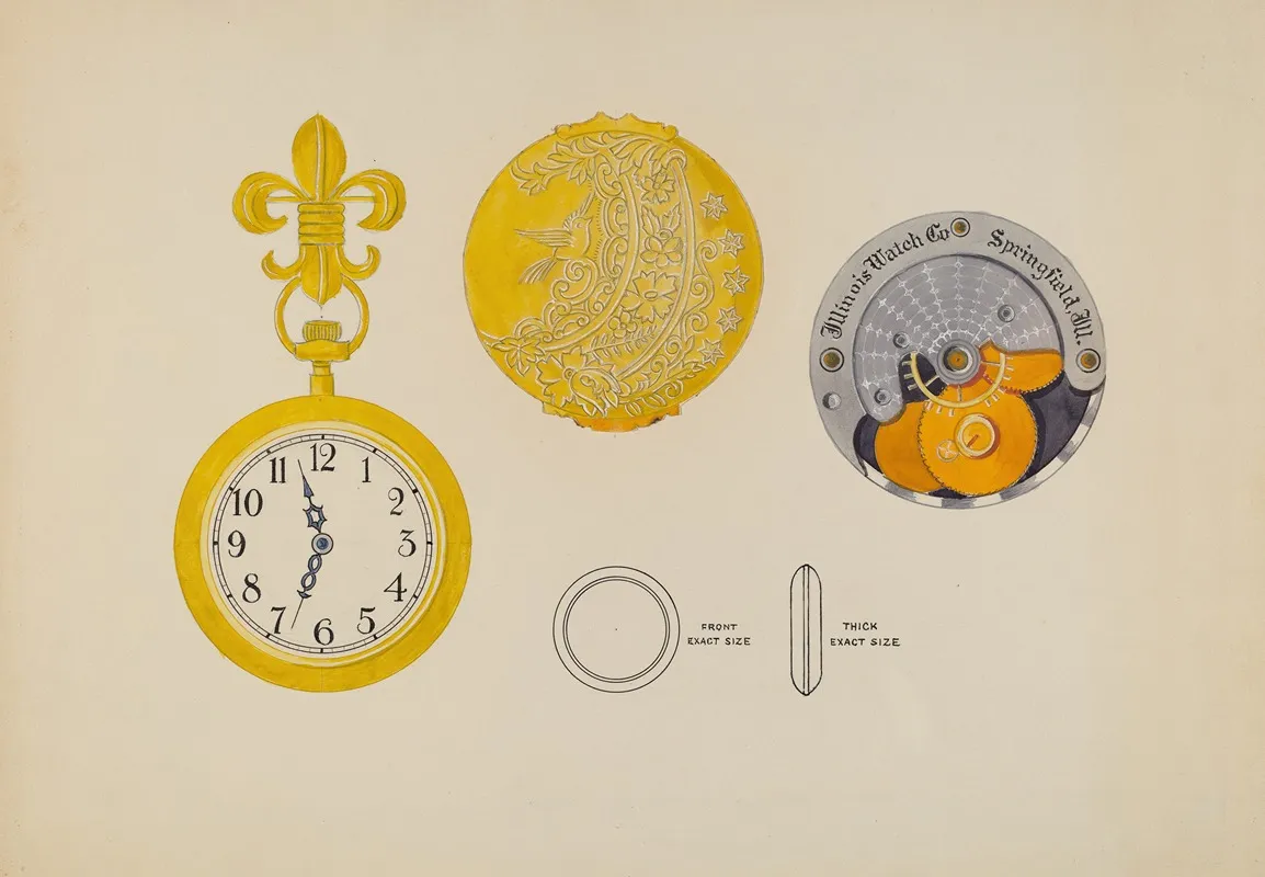 Ladys Watch Case And Frame