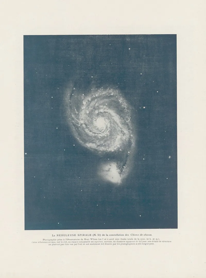 La nebuleuse spirale de la constellation des chiens de Wall Art by Lucien Rudaux - High-Resolution Digital Print
