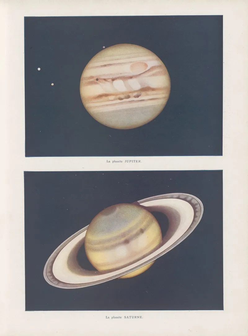 La‎ ‎planete‎ ‎jupiter La‎ ‎planete‎ ‎saturne Wall Art by Lucien Rudaux - High-Resolution Digital Print