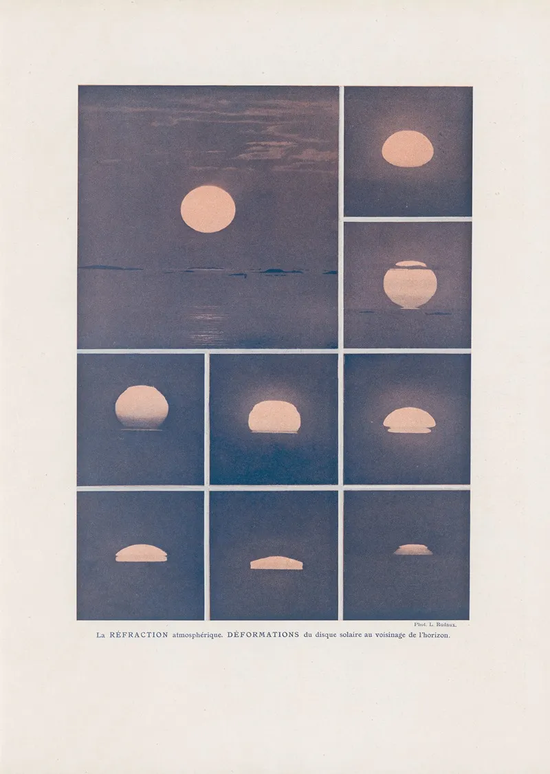 La%e2%80%8e %e2%80%8erefraction%e2%80%8e %e2%80%8eatmospherique %e2%80%8e %e2%80%8edeformations%e2%80%8e %e2%80%8edu%e2%80%8e %e2%80%8edisque%e2%80%8e %e2%80%8esolaire%e2%80%8e %e2%80%8eau%e2%80%8e Wall Art by Lucien Rudaux - High-Resolution Digital Print