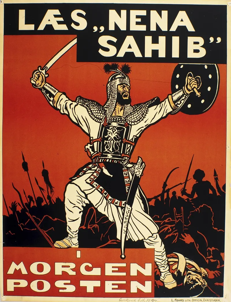 Laes Nena Sahib I Morgenposten L Fehrs Lith Officin Christiania