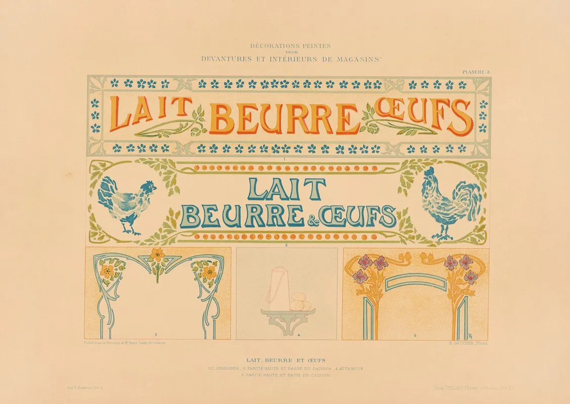 Lait Beurre Et Oeufs 2 Wall Art by Henry Guédy - High-Resolution Digital Print