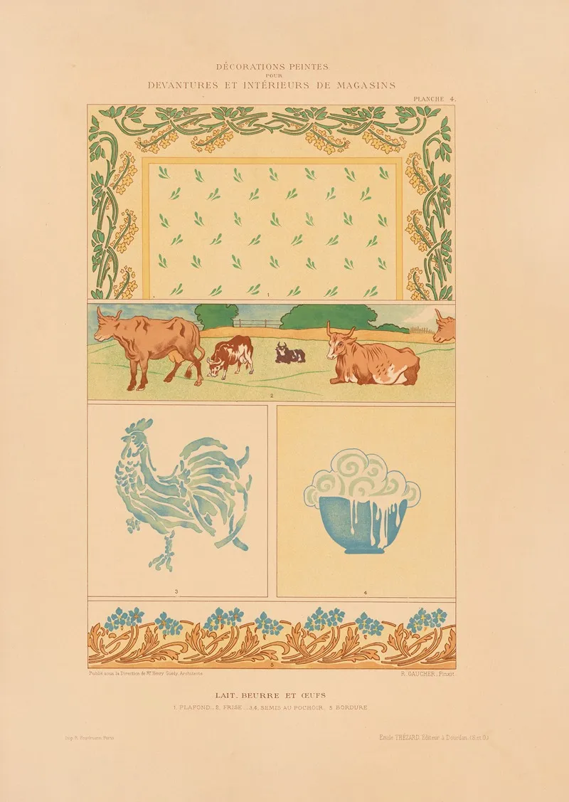 Lait Beurre Et Oeufs Wall Art by Henry Guédy - High-Resolution Digital Print