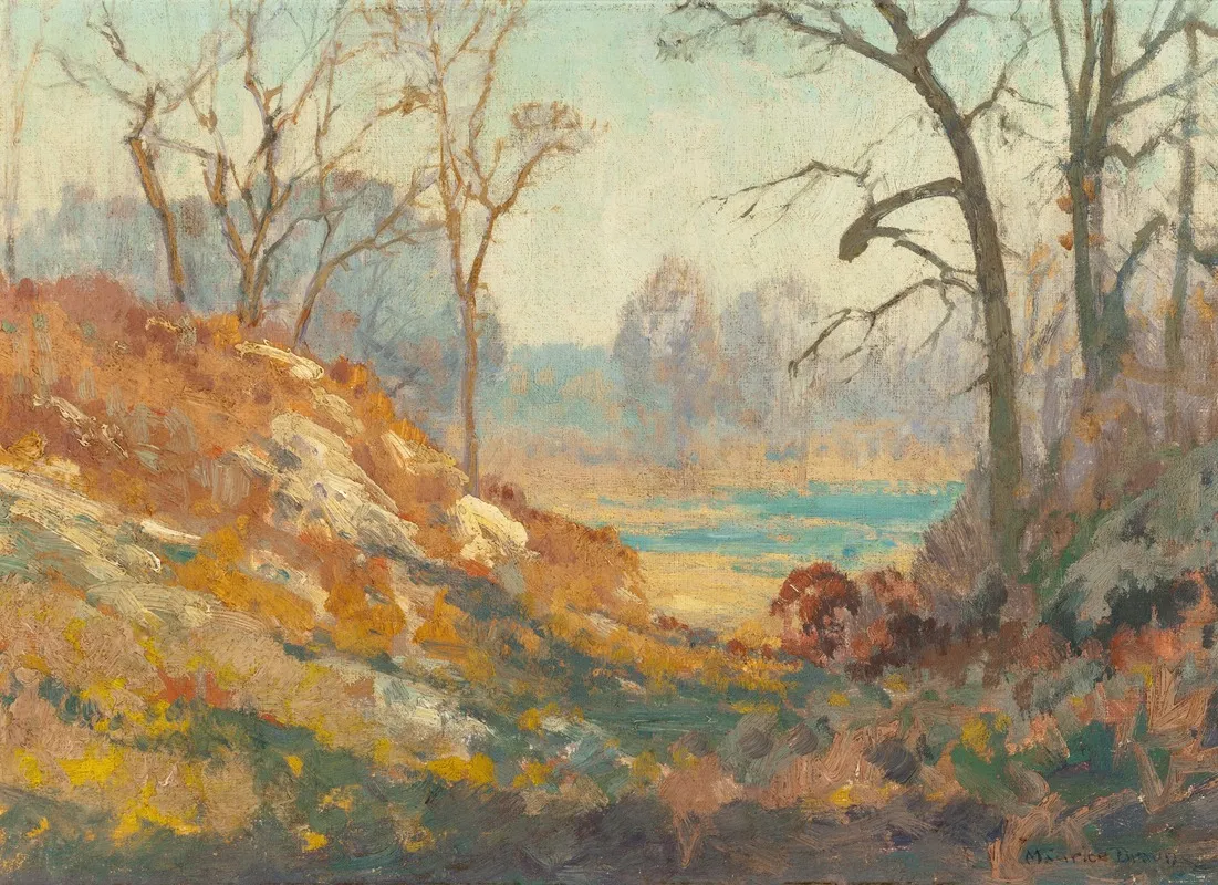 Lake At Mount Kisco New York Wall Art by Maurice Braun - High-Resolution Digital Print