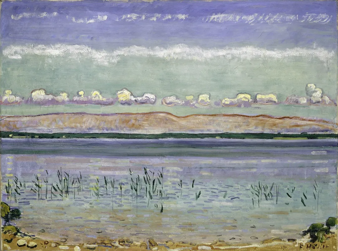 Lake Geneva With Jura Hills Wall Art by Ferdinand Hodler - High-Resolution Digital Print