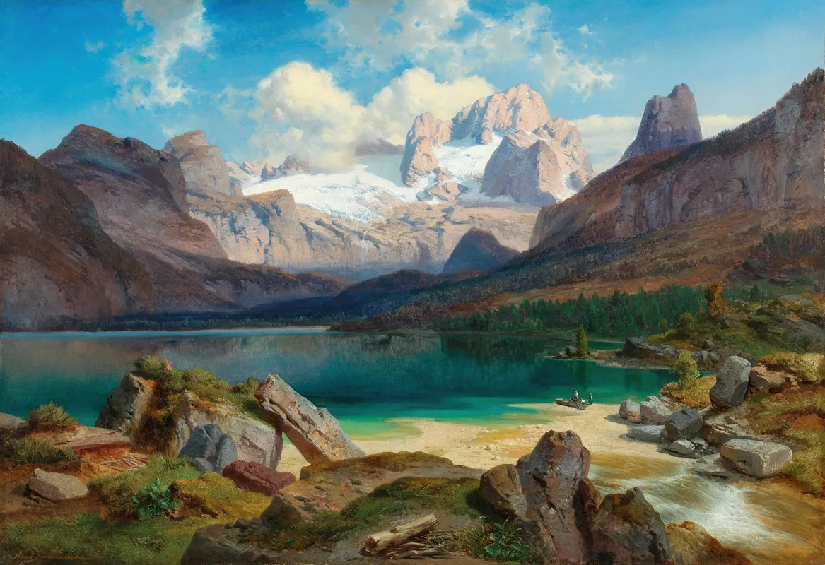 Lake Gosau With A View Of The Dachstein Massif