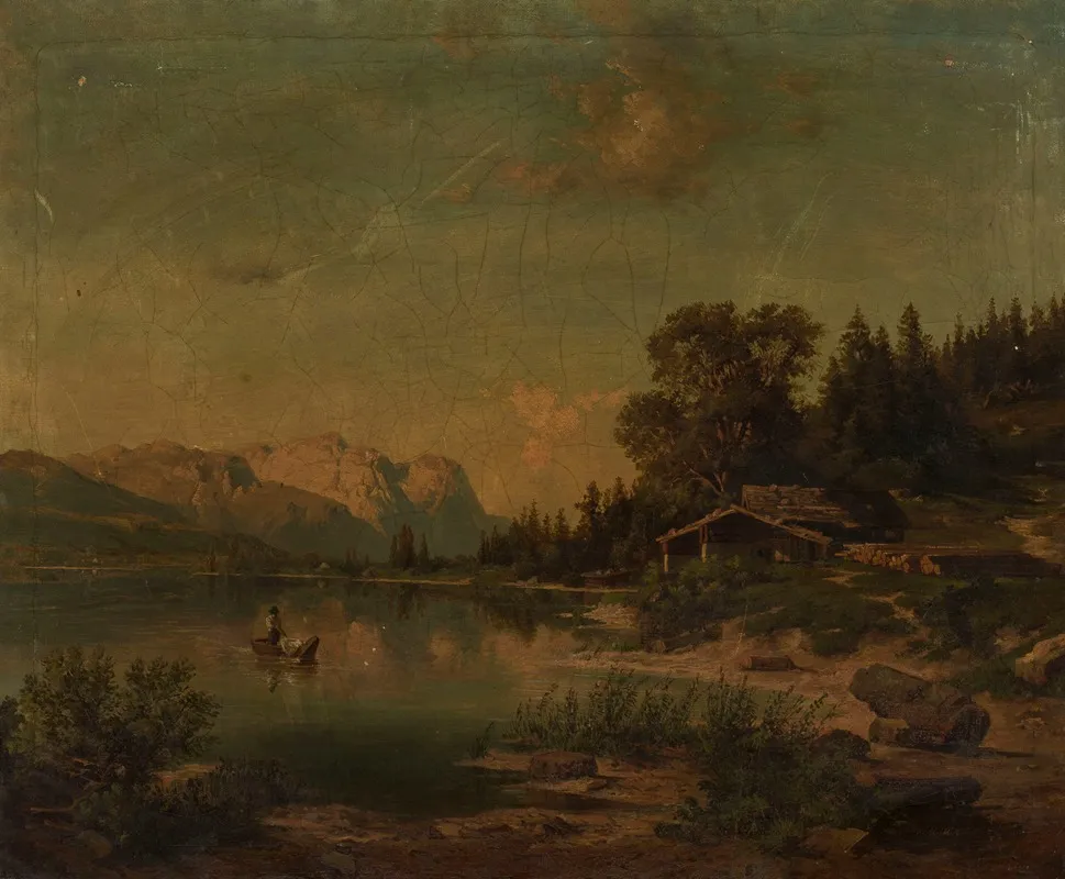 Lake In The Mountains Wall Art by Karl Müller - High-Resolution Digital Print