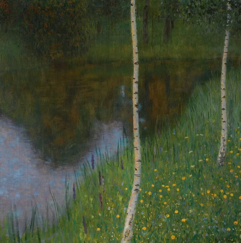 Lakeshore With Birches Wall Art by Gustav Klimt - High-Resolution Digital Print