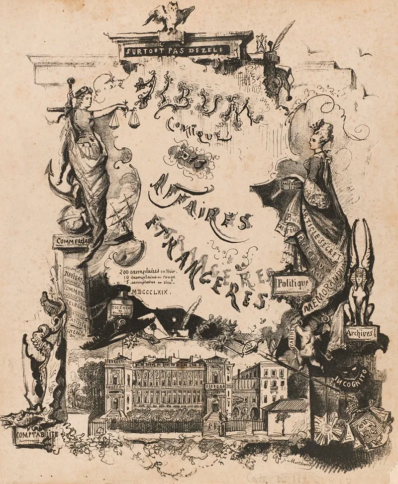 Lalbum Comique Des Affaires Etrangeres Cover Wall Art by Joseph Mollard - High-Resolution Digital Print
