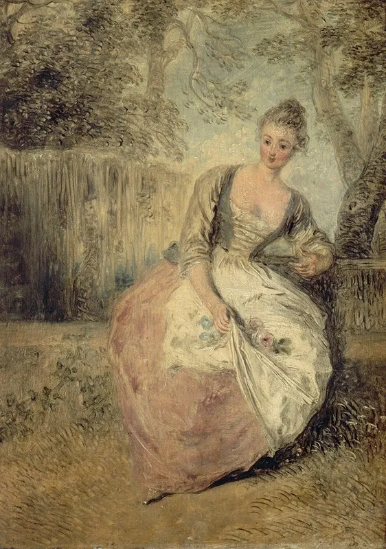 Lamante Inquiete Wall Art by Jean-Antoine Watteau - High-Resolution Digital Print