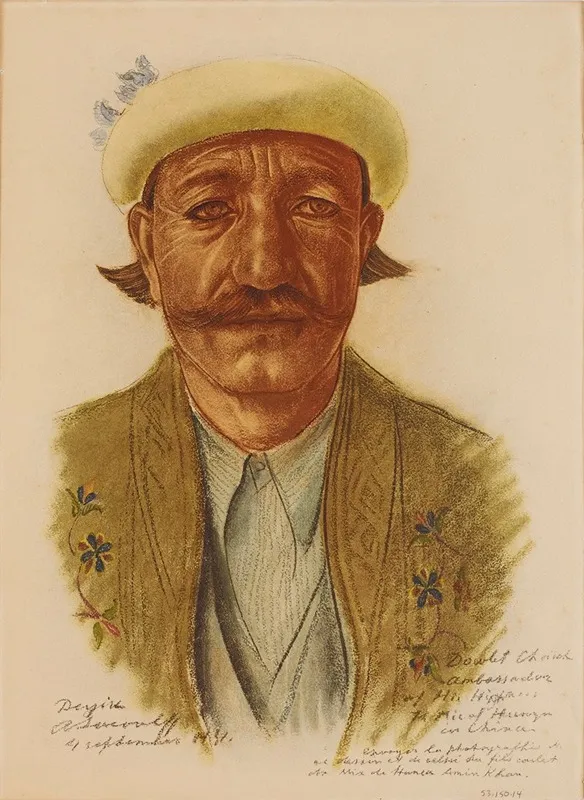 Lambassadeur Du Mir De Hounza Aupres Du Gouvernement De Kachgar Wall Art by Alexandre Jacovleff - High-Resolution Digital Print
