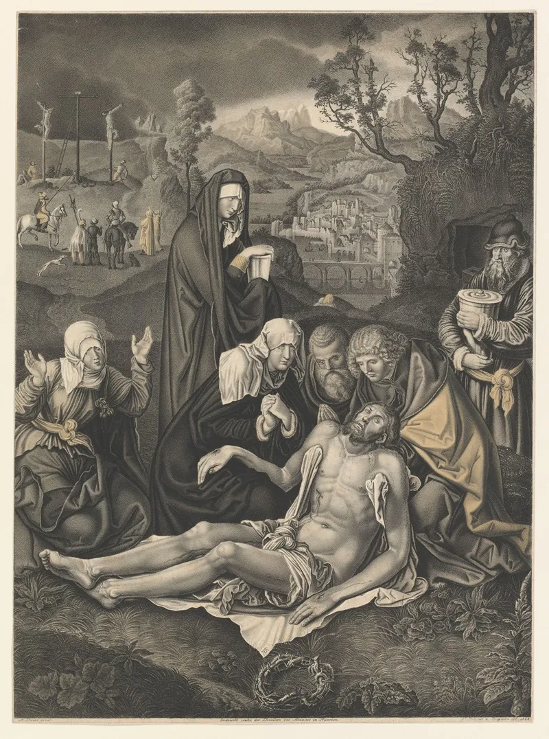 Lamentation Of Christ 12 Wall Art by Johann Nepomuk Strixner - High-Resolution Digital Print