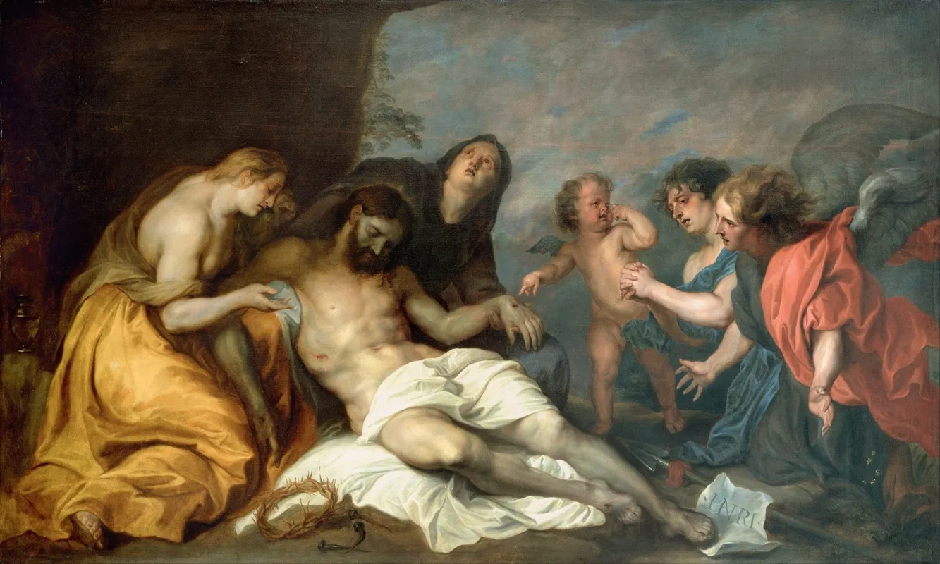 Lamentation Over The Dead Christ 2 Wall Art by Anthony van Dyck - High-Resolution Digital Print