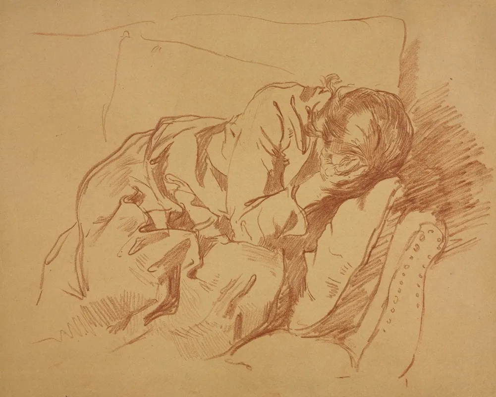 Lamenting Woman Sarah H Crone Wall Art by Samuel H. Crone - High-Resolution Digital Print