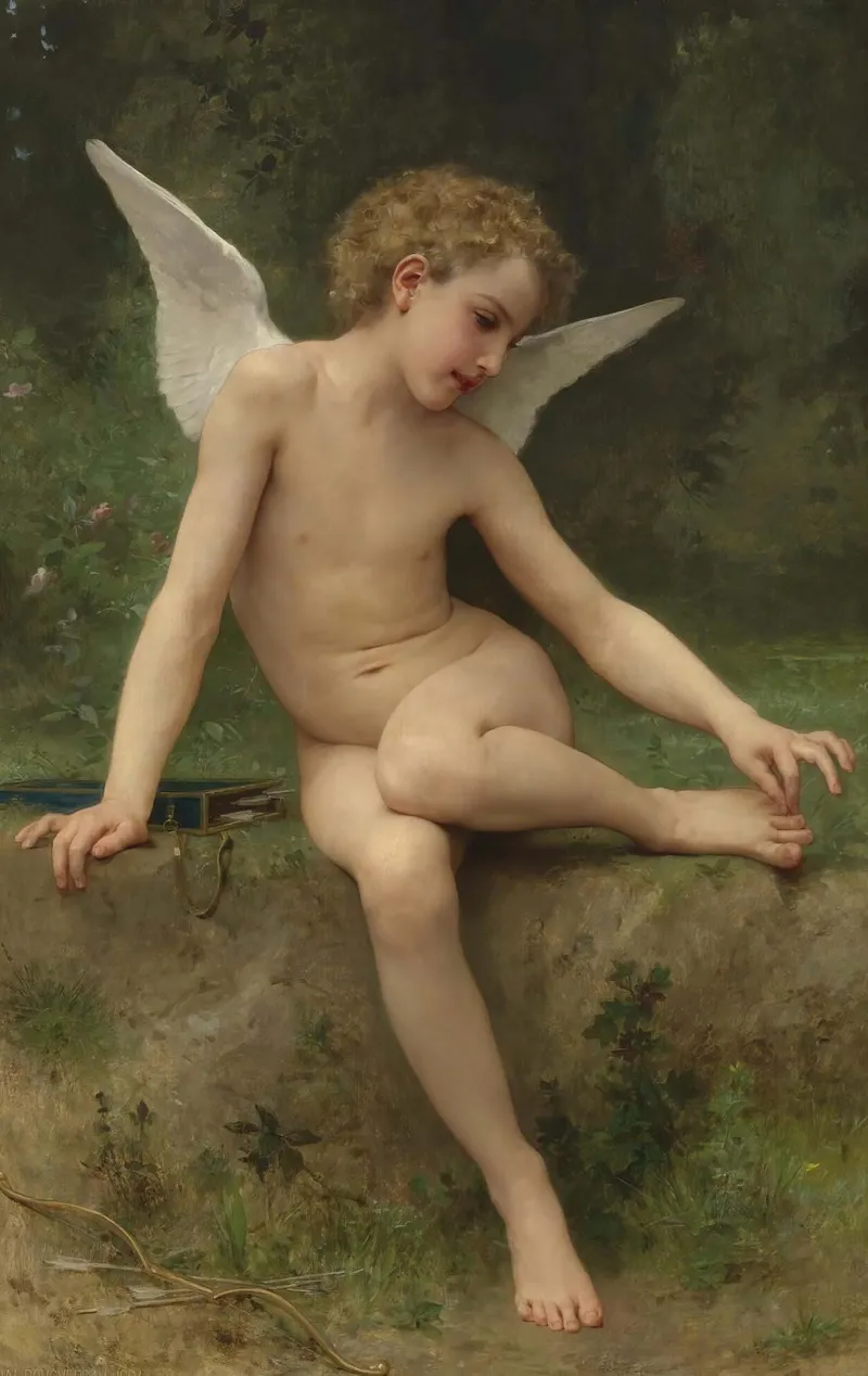 Lamour A Lepine Wall Art by William Bouguereau - High-Resolution Digital Print