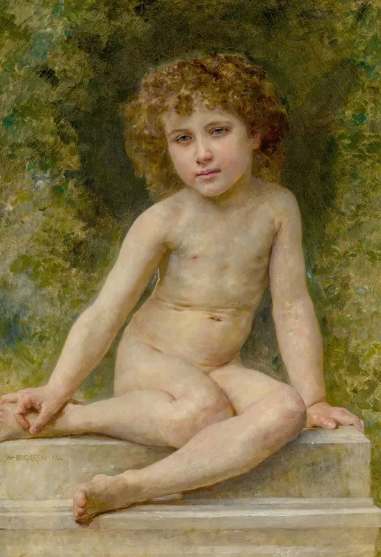 Lamour Au Repos Wall Art by William Bouguereau - High-Resolution Digital Print