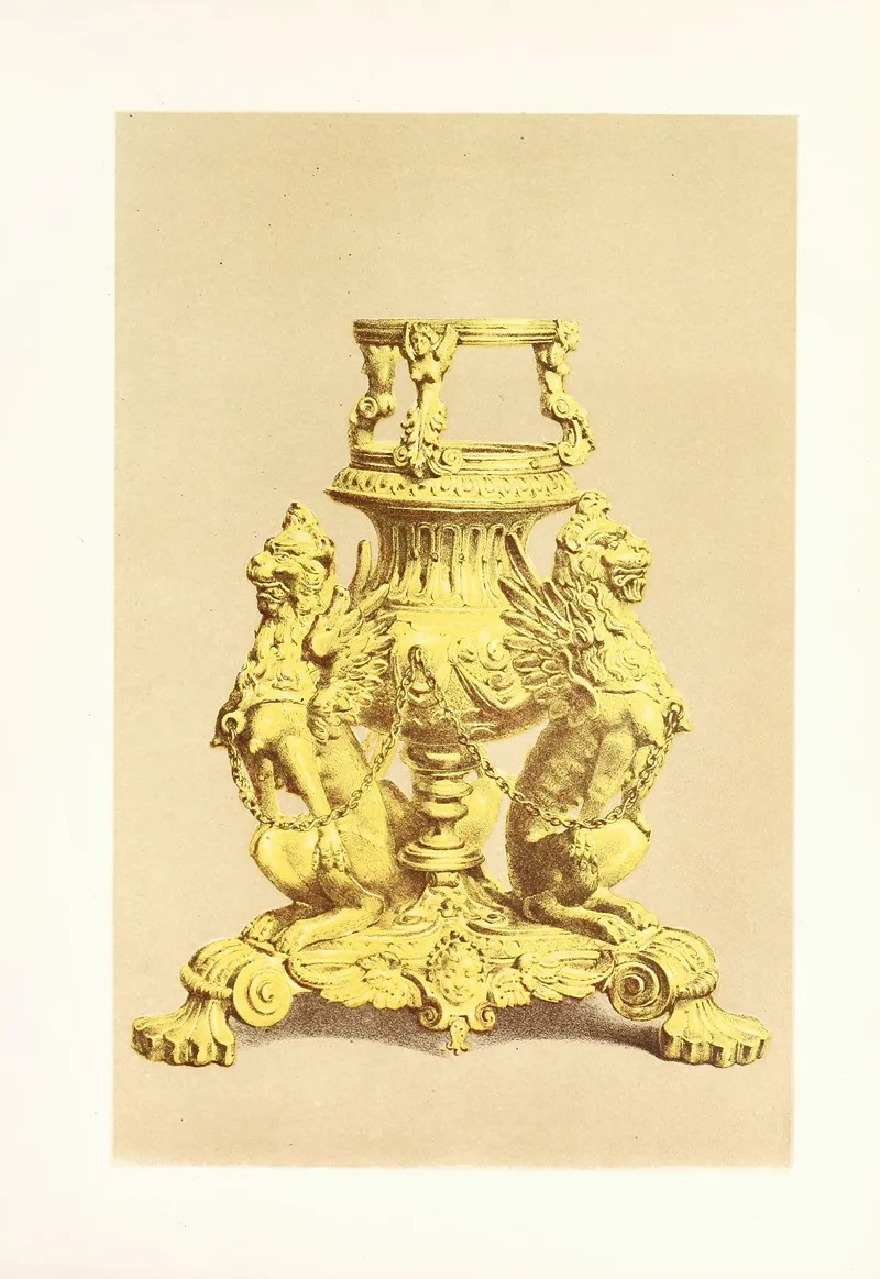 Lamp Stand In Gilt Bronze Italian Cinque Cento Work Wall Art by John Charles Robinson - High-Resolution Digital Print