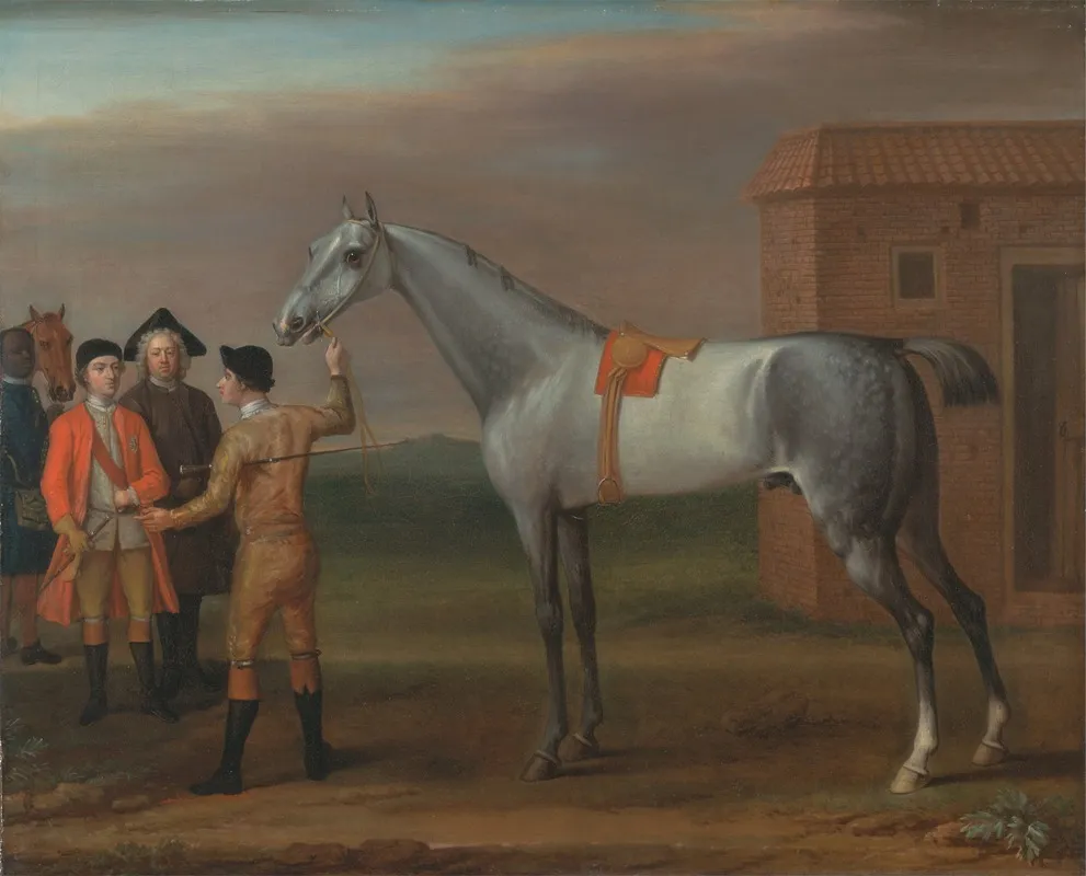 Lamprey With His Owner Sir William Morgan At Newmarket