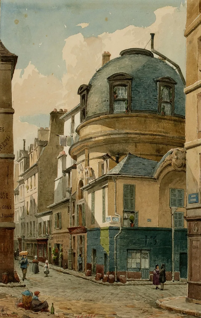 Lancienne Ecole De Medecine En 1869 Wall Art by Louis-Martial-Théodat Masson - High-Resolution Digital Print