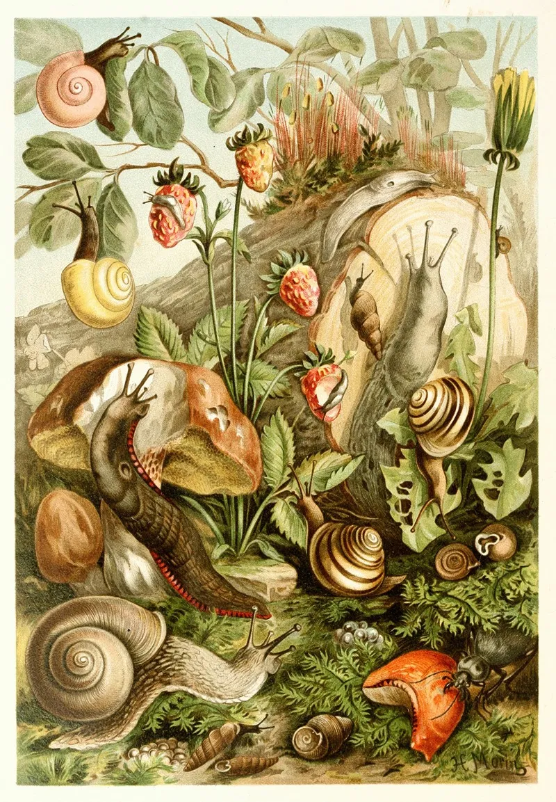 Land Molluscs Wall Art by H. Morin - High-Resolution Digital Print