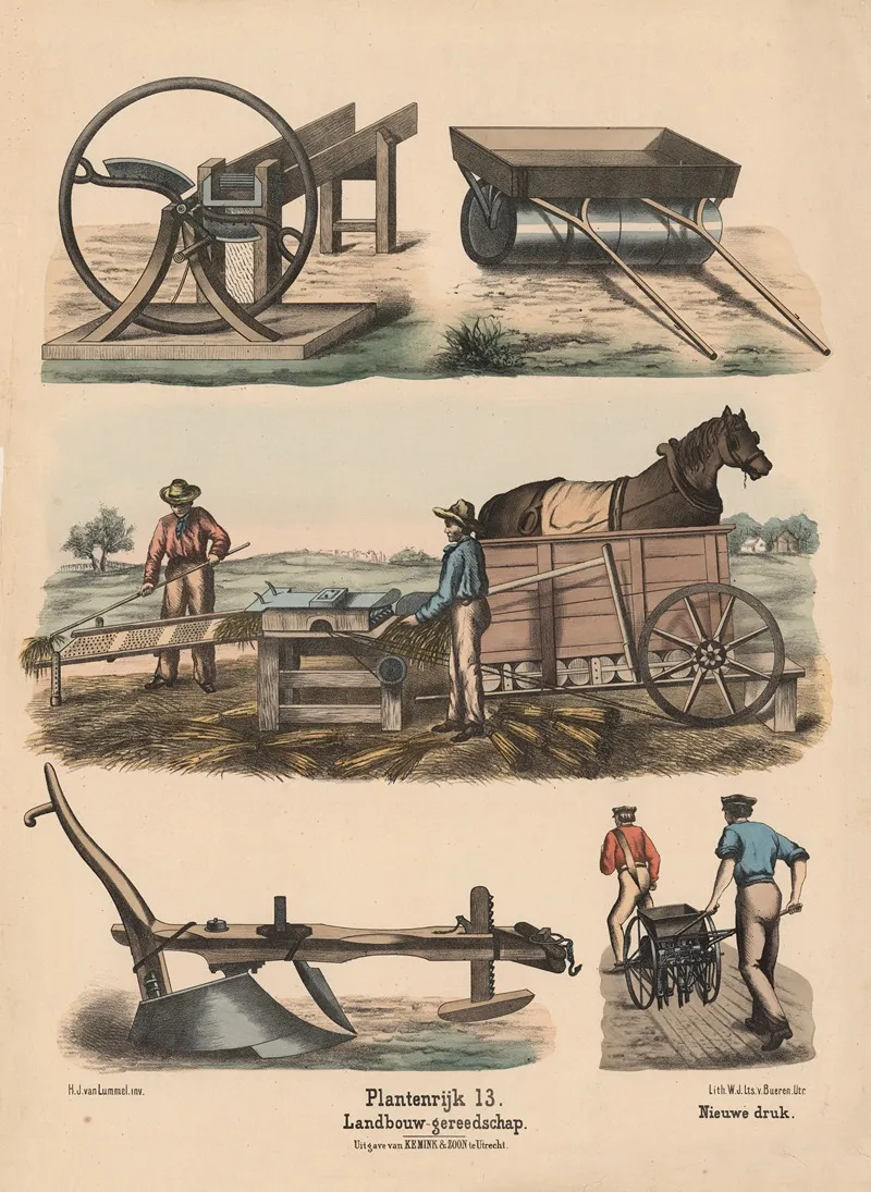 Landbouw Gereedschap Wall Art by Hendrik Jan van Lummel - High-Resolution Digital Print
