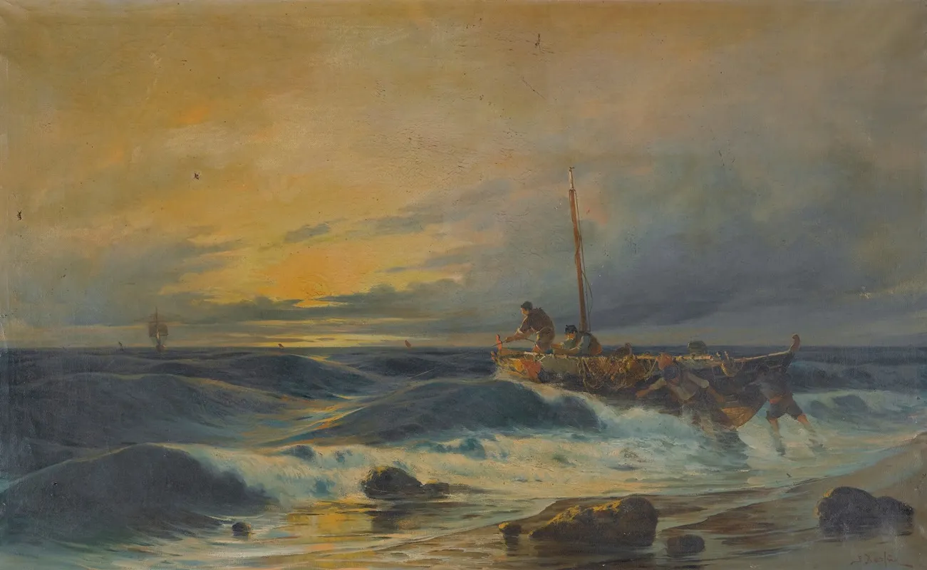 Landing Ashore Wall Art by Vasilios Chatzis - High-Resolution Digital Print