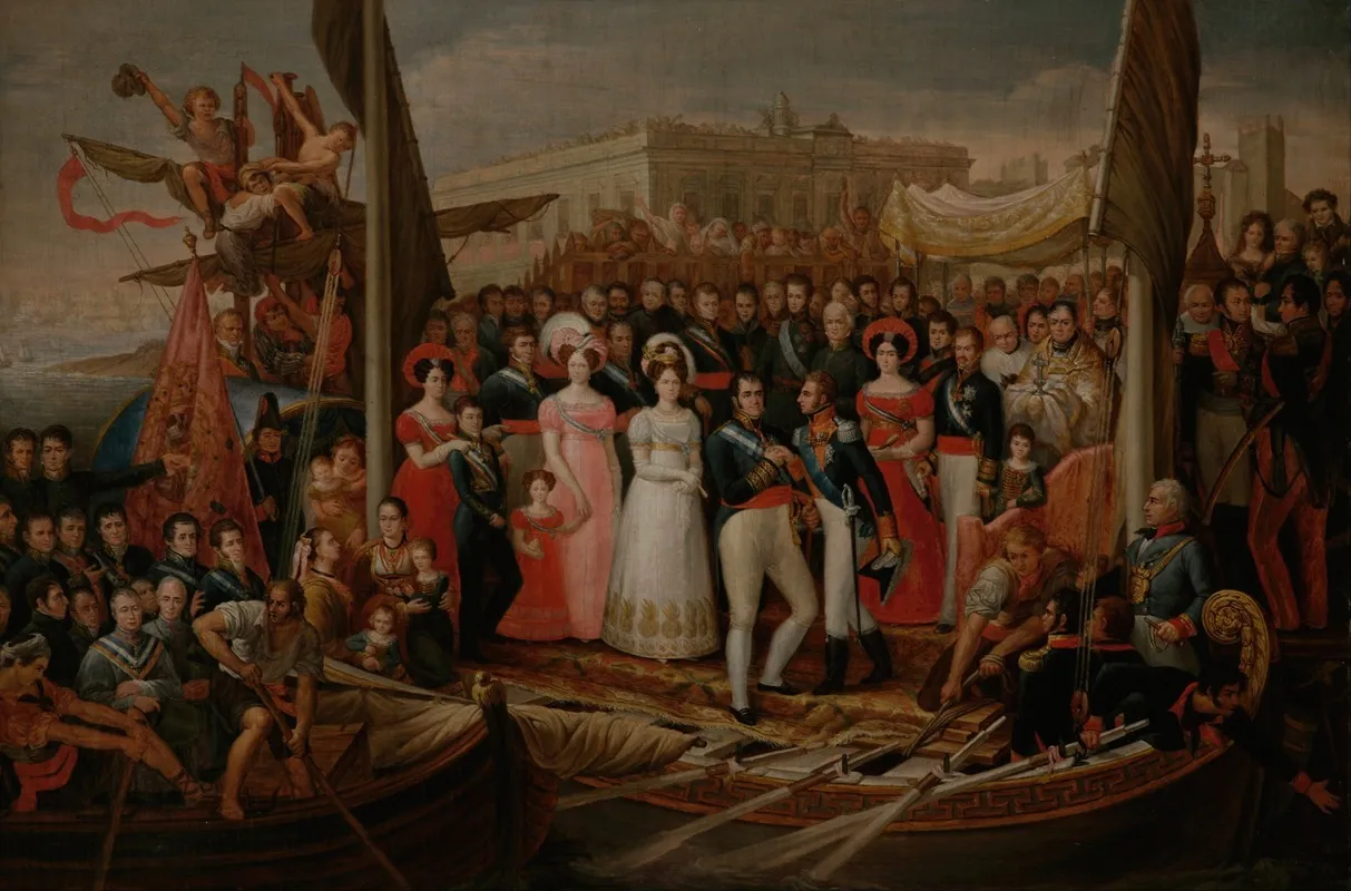 Landing Of Ferdinand Vii In El Puerto De Santa Maria Wall Art by José Aparicio - High-Resolution Digital Print