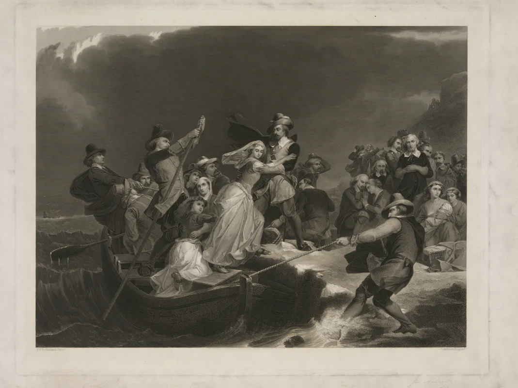 Landing Of The Pilgrims On Plymouth Rock 1620
