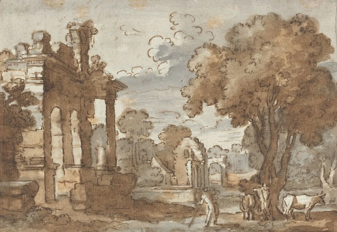 Landscape 59 Wall Art by Style of Claude Lorrain - High-Resolution Digital Print