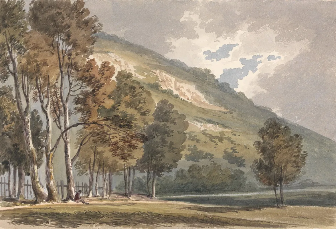 Landscape At Boxhill Surrey Wall Art by Alexander Monro - High-Resolution Digital Print