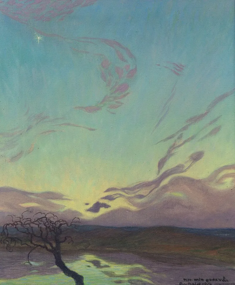 Landscape At Dusk 3 Wall Art by Alfred Proessdorf - High-Resolution Digital Print
