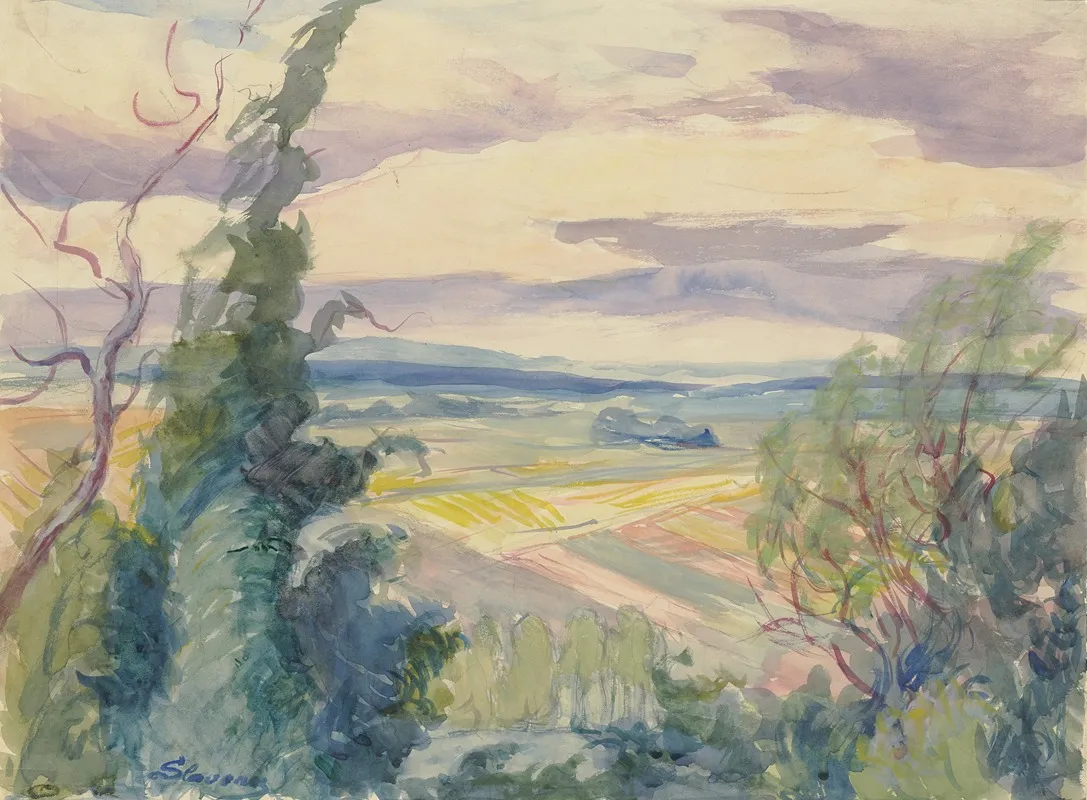 Landscape By The Oise Wall Art by Maria Slavona - High-Resolution Digital Print