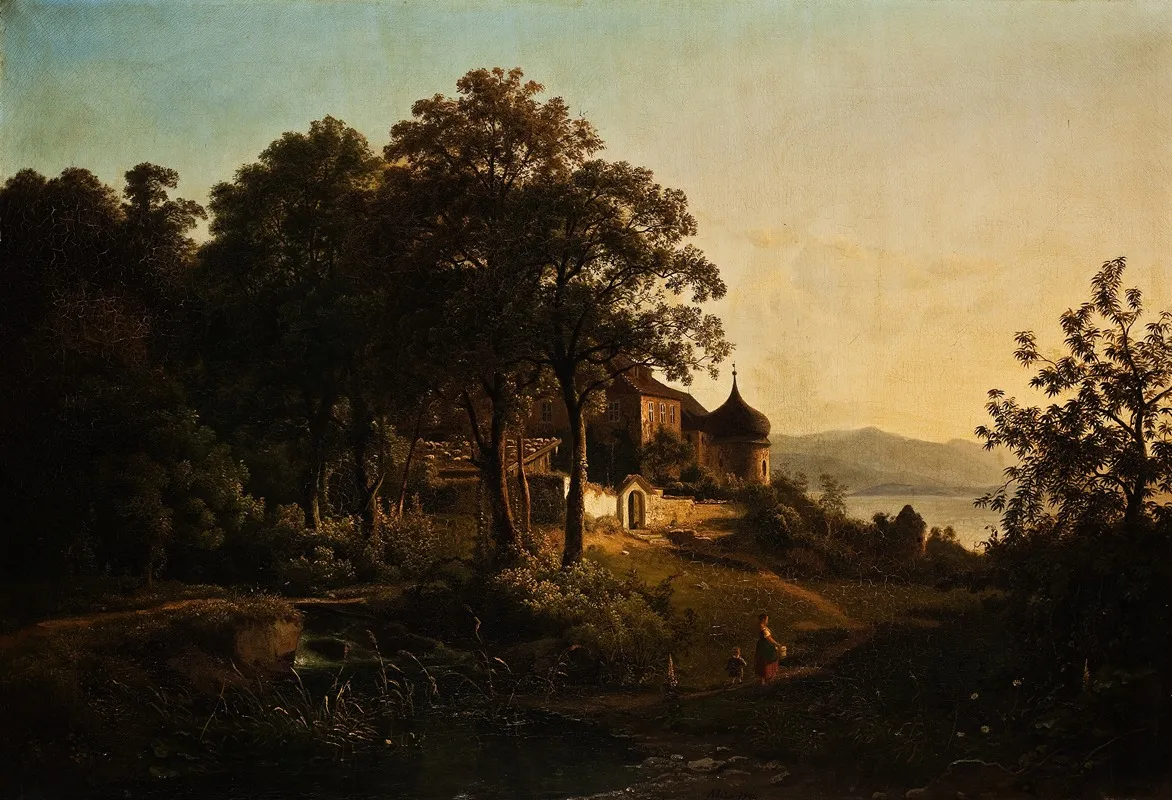 Landscape From Ischldorf Bavaria Wall Art by Johann Mohr - High-Resolution Digital Print