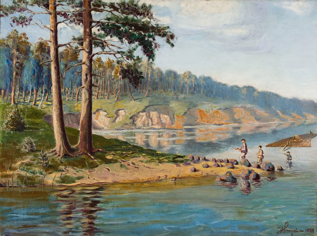 Landscape From The Bank Of The Neman Wall Art by Józef Horyd - High-Resolution Digital Print