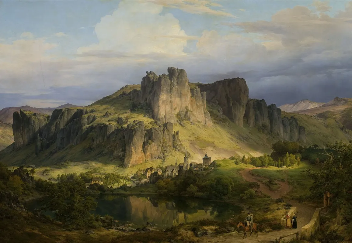 Landscape From The Eifel Mountains Wall Art by Karl Friedrich Lessing - High-Resolution Digital Print