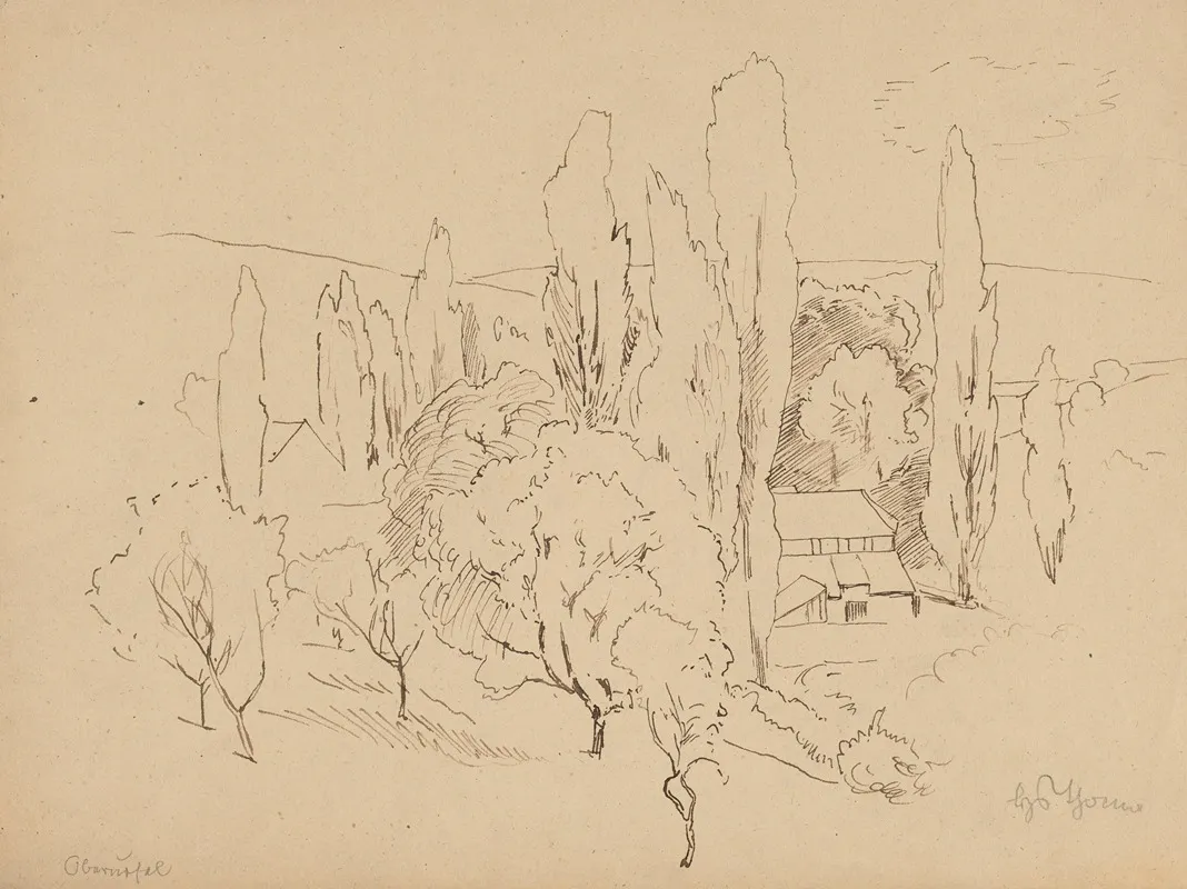 Landscape From The Vicinity Of Oberursel Wall Art by Hans Thoma - High-Resolution Digital Print