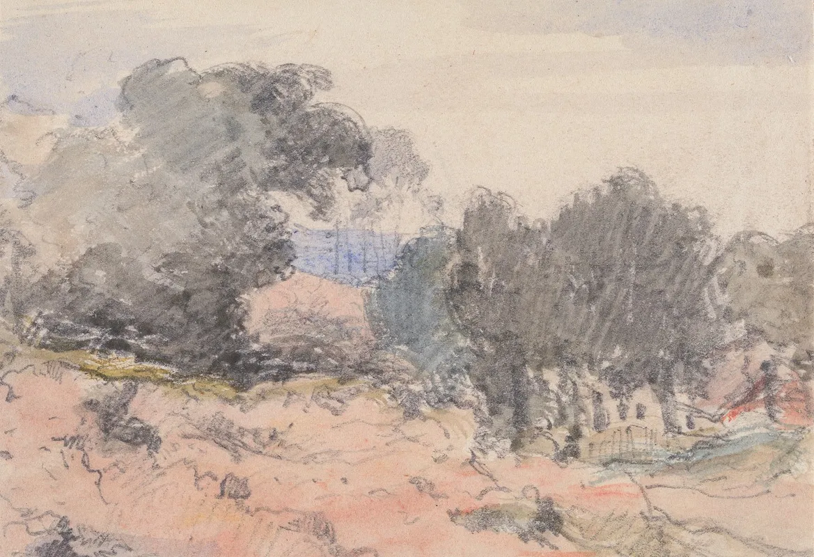 Landscape House And Trees Wall Art by William Collins - High-Resolution Digital Print