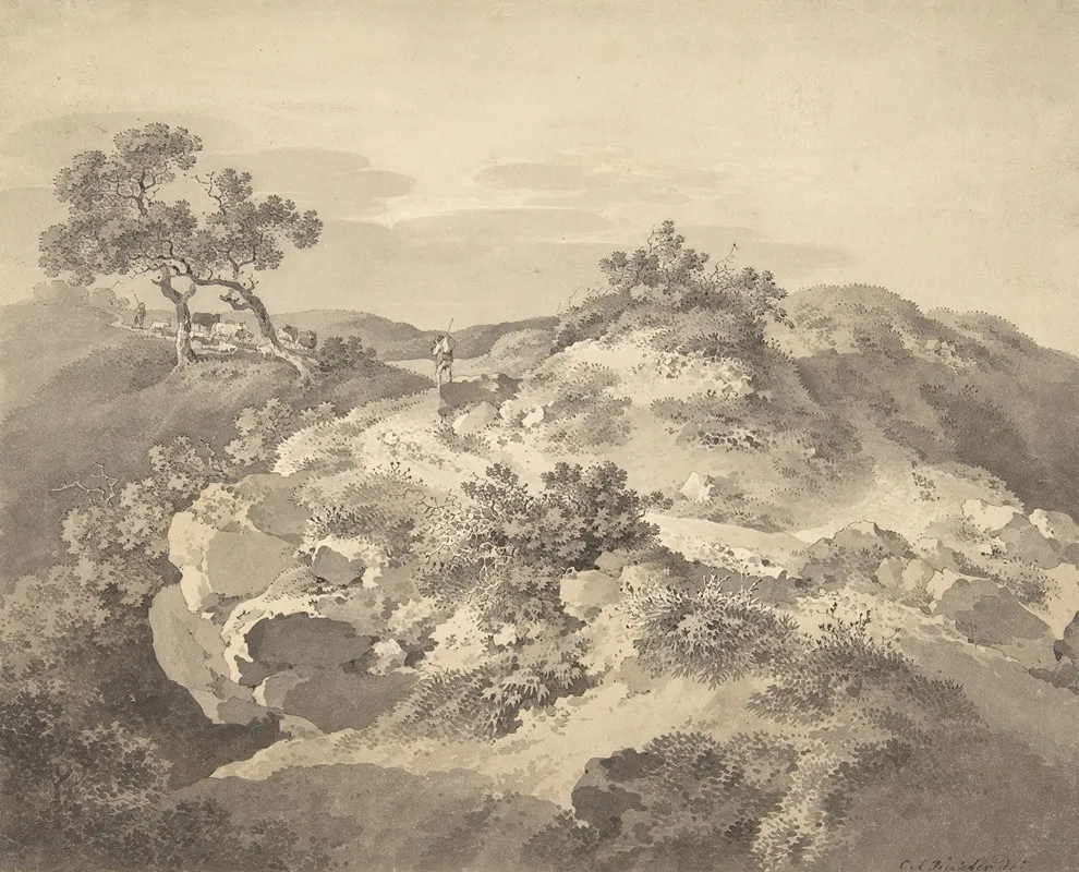 Landscape In Saxony Wall Art by Carl August Richter - High-Resolution Digital Print