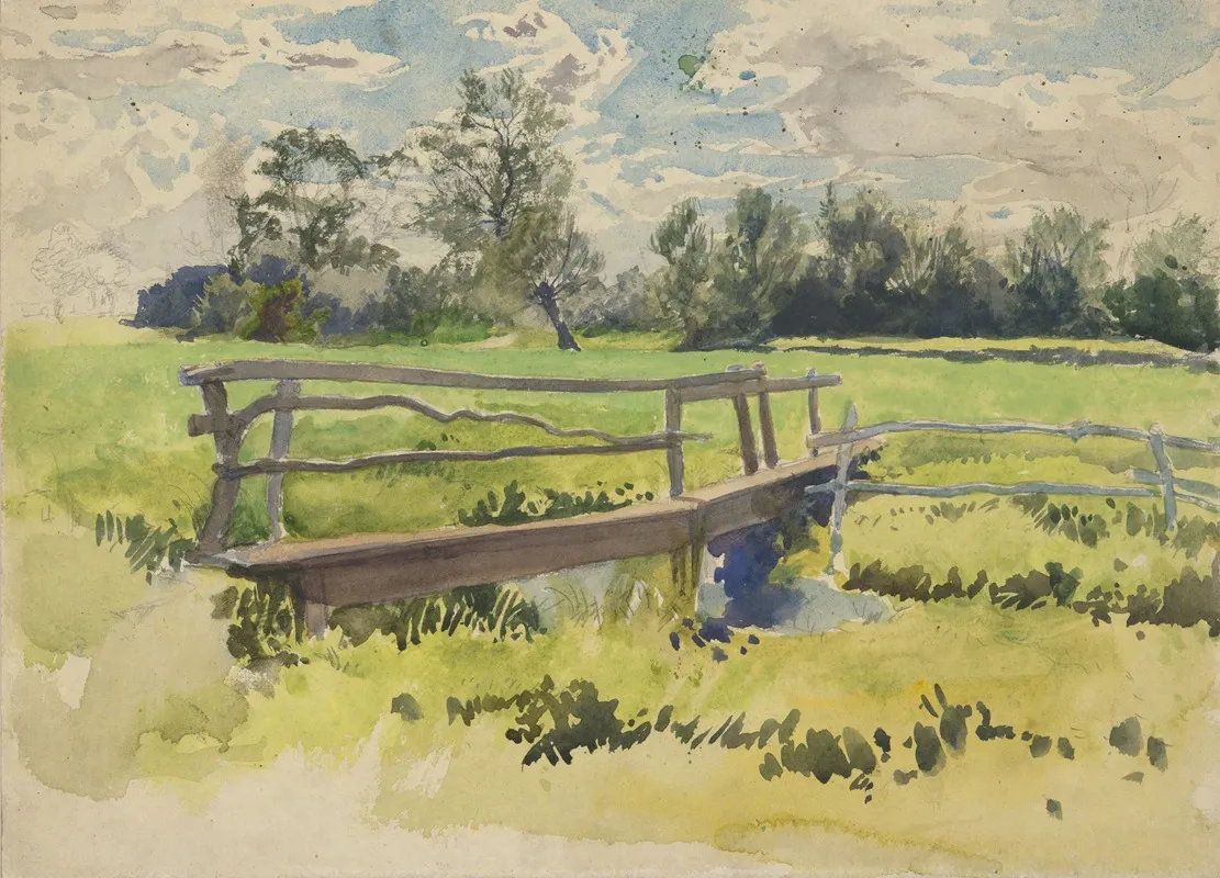 Landscape Marsh And Bridge