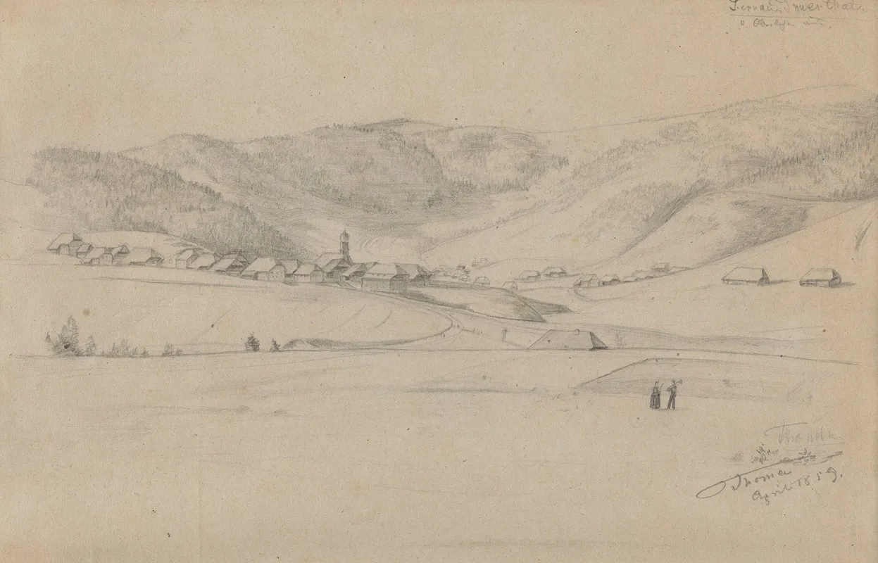 Landscape Near Bernau Im Schwarzwald Wall Art by Hans Thoma - High-Resolution Digital Print