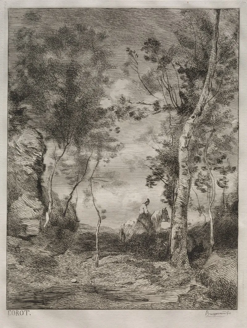Landscape Or The White Horse After Corot