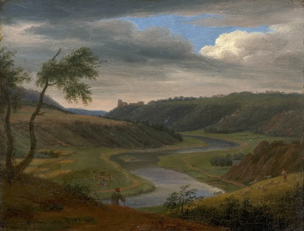 Landscape Representing The Meuse Near The Commune Of Aiglemon Wall Art by Elisabeth Louise Vigée Le Brun - High-Resolution Digital Print