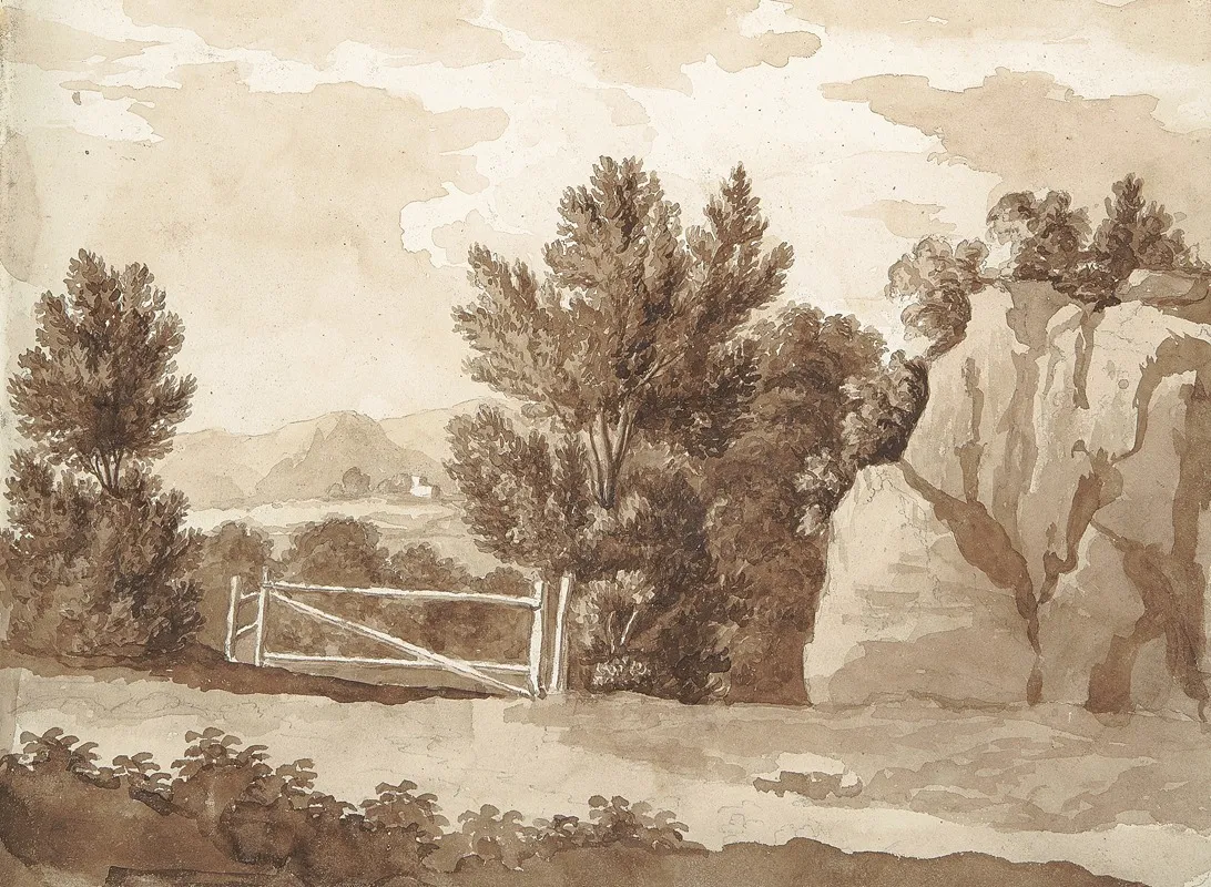 Landscape Scene Wall Art by William Brockedon - High-Resolution Digital Print