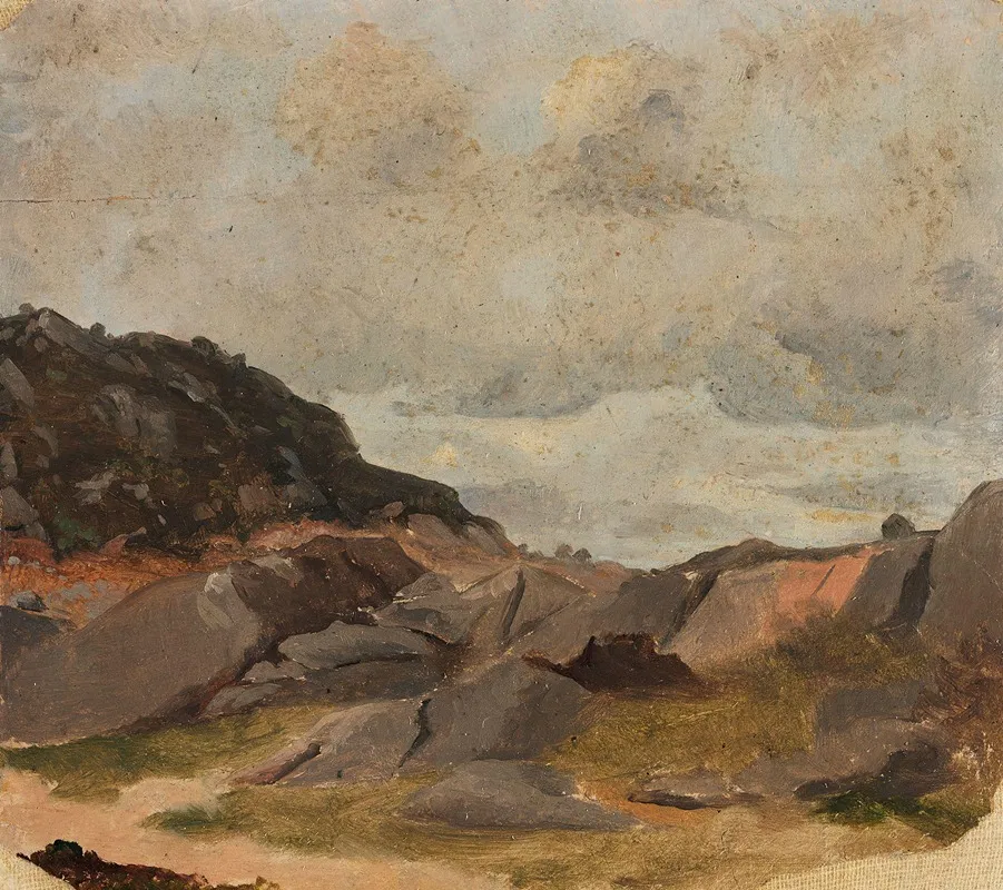 Landscape Study 6 Wall Art by Adolph Tidemand - High-Resolution Digital Print