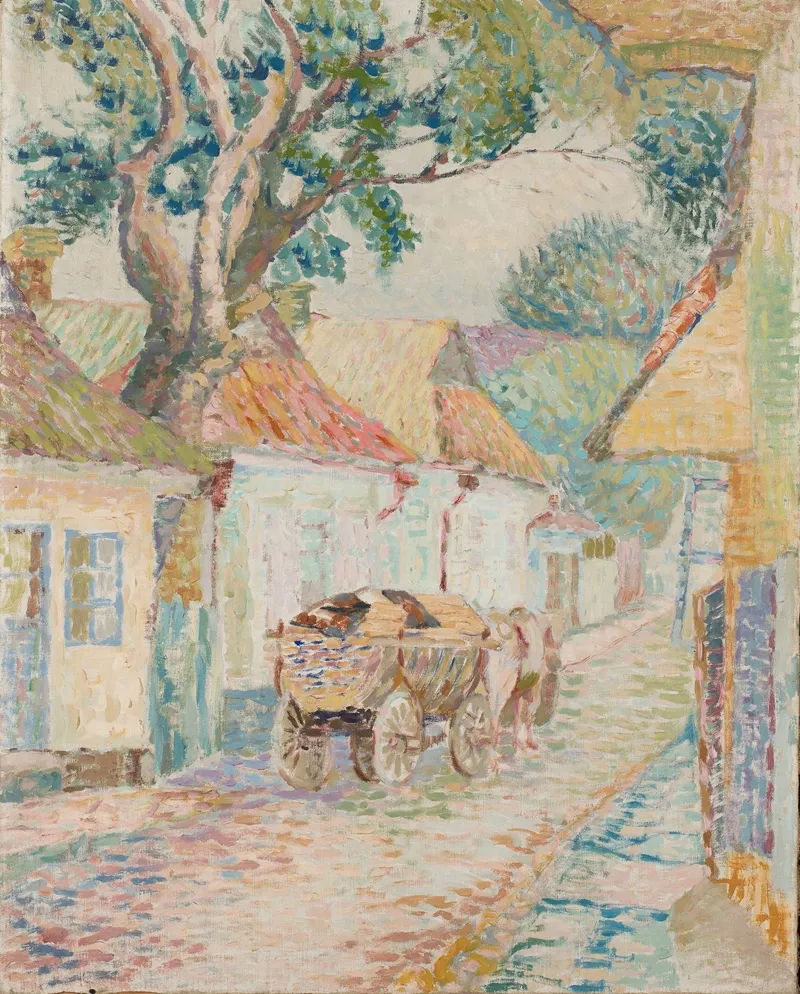 Landscape With A Cart 2 Wall Art by Stanisław Charzyński - High-Resolution Digital Print