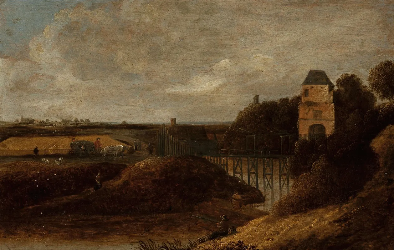 Landscape With A Castle 5 Wall Art by Jacob Knijff - High-Resolution Digital Print
