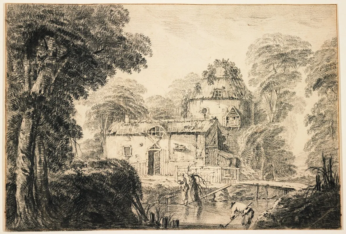 Landscape With A Cottage And Peasants