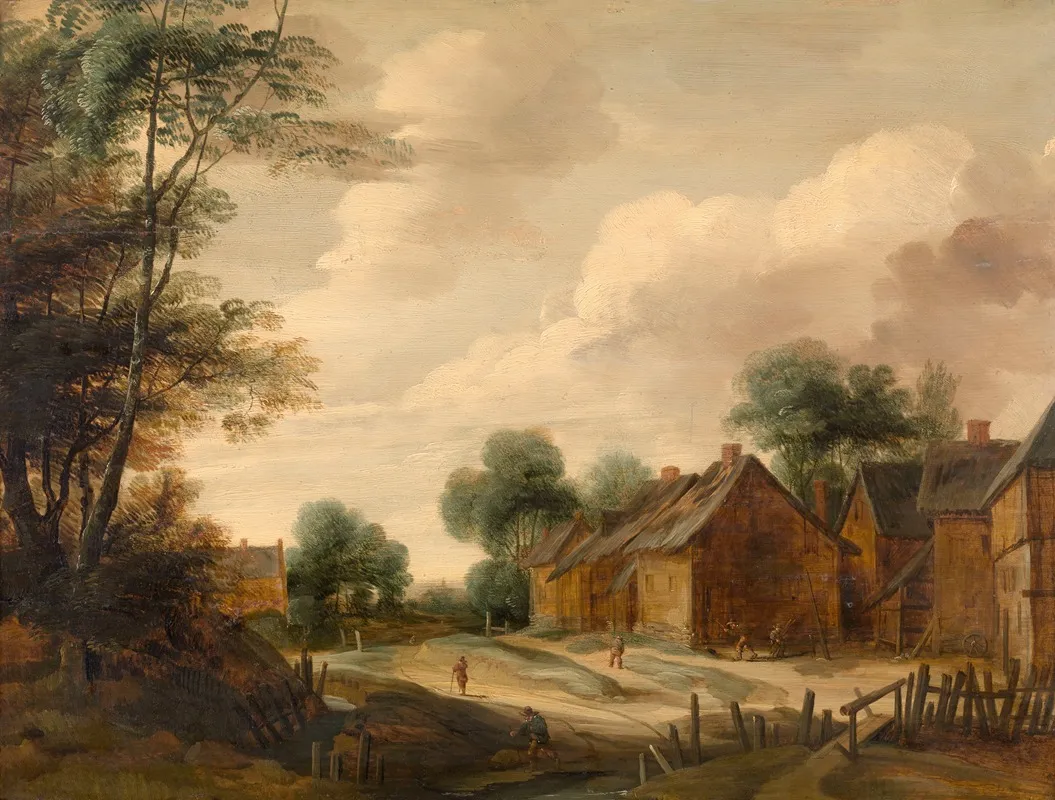 Landscape With A Farm 6 Wall Art by Lodewijk de Vadder - High-Resolution Digital Print